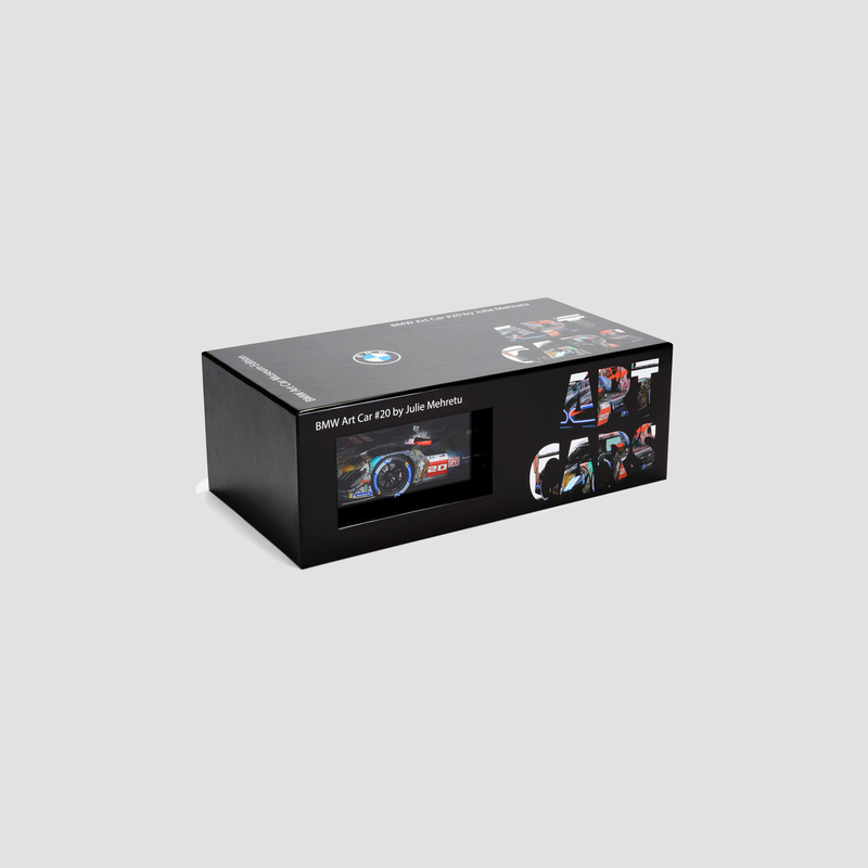 1:43 BMW M Hybrid V8 Art Car #20 Julie Mehretu Miniatuur