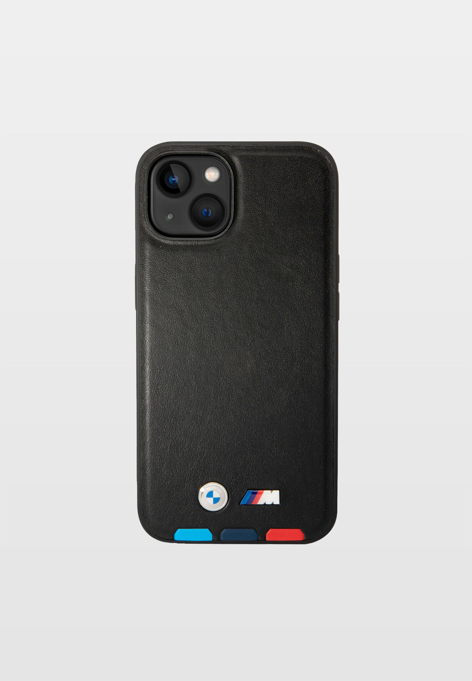BMW IPHONE 14 LEATHER HOT STAMP TRICOLOR - hi-res