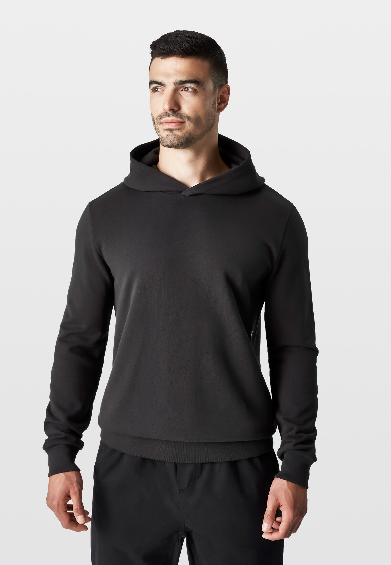 OFFSET TAG SWEAT HOODIE - model