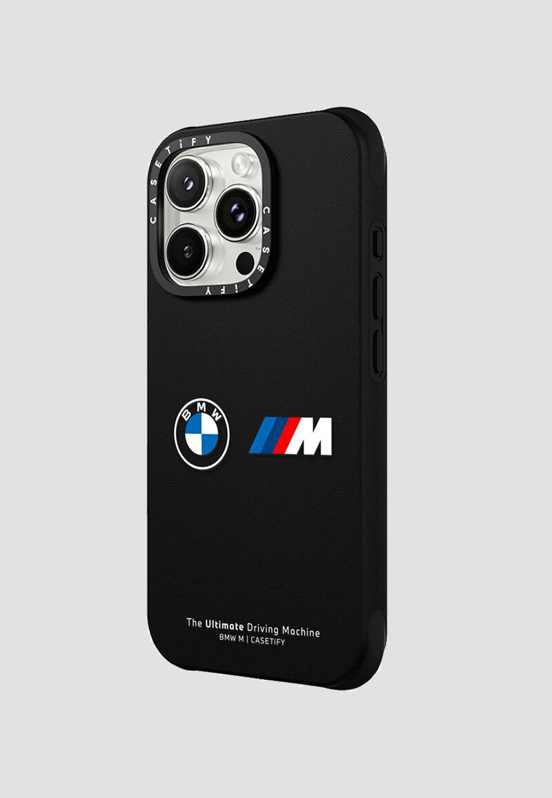 BMW M Motorsport CASETiFY BioVeg Leather iPhone 16 Pro Case