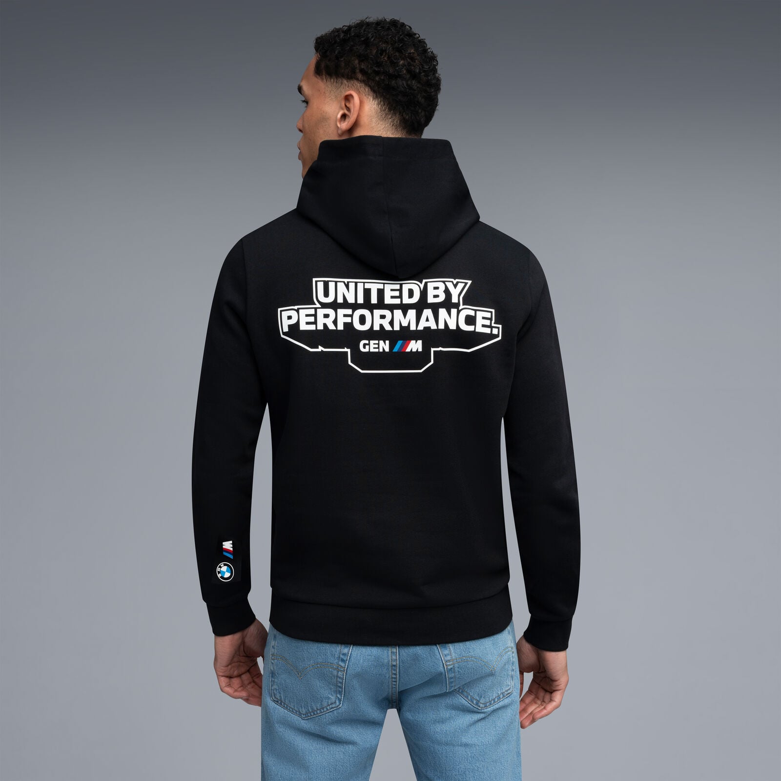 BMW LS GEN M LOGO HOODIE - TRUE BLACK