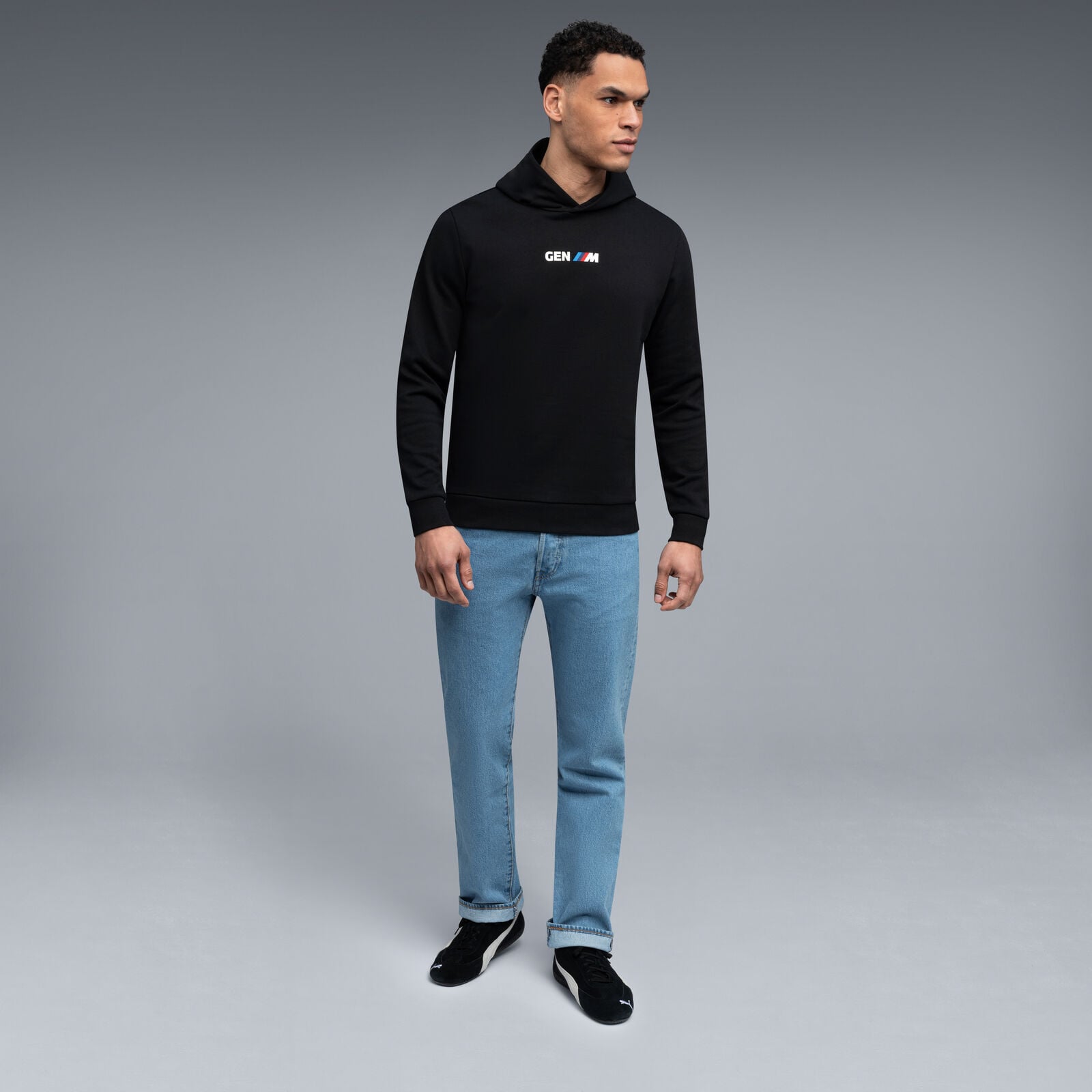 BMW LS GEN M LOGO HOODIE - TRUE BLACK