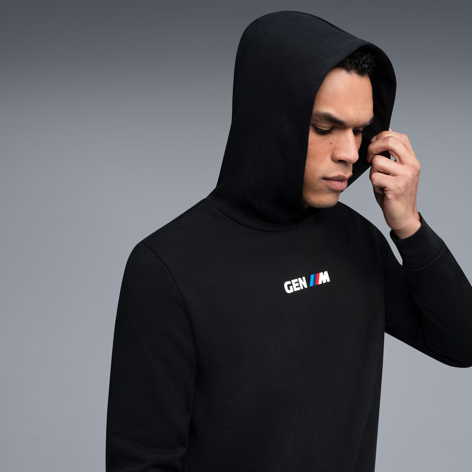 BMW LS GEN M LOGO HOODIE - TRUE BLACK