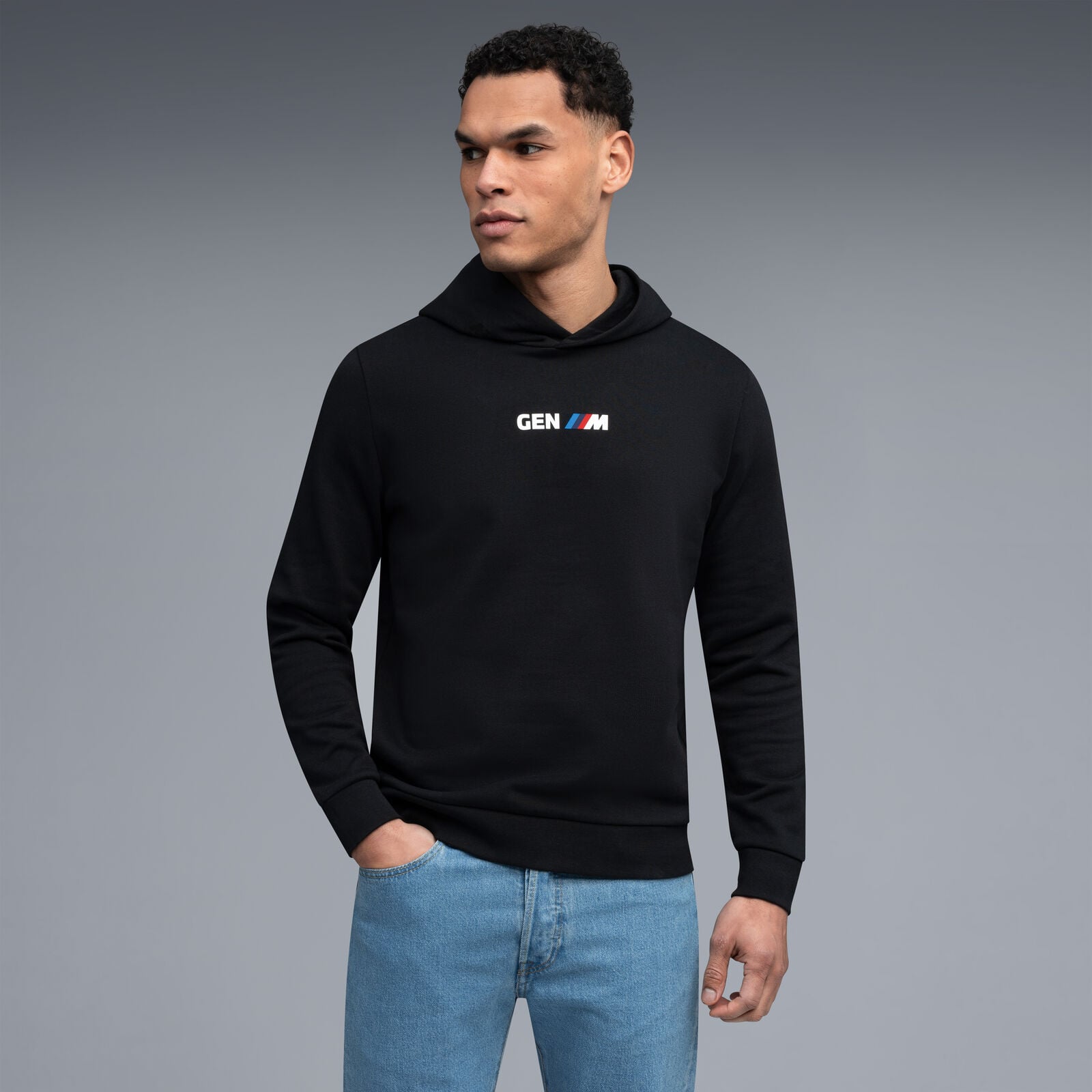 BMW LS GEN M LOGO HOODIE - TRUE BLACK